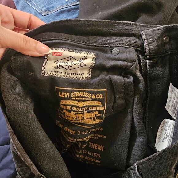 Levi's 502 x Justin Timberlake Premium Slim Black Jeans 29x32 - Picture 9 of 10